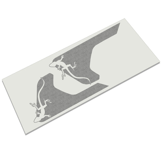 JL/JT Fender Vent Climbing Gecko Blackout Decal Pair