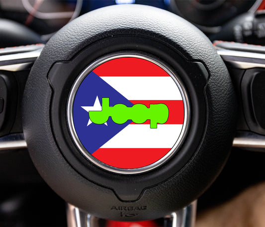 Puerto Rico Steering Wheel Decal Overlay