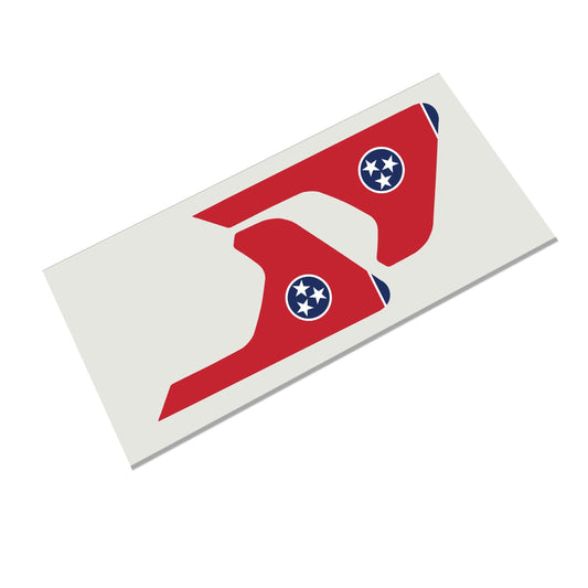 Tennessee State Flag 2pc Vinyl Fender Decal - Fits Jeep Wrangler JL/Jeep Gladiator JT 2018+