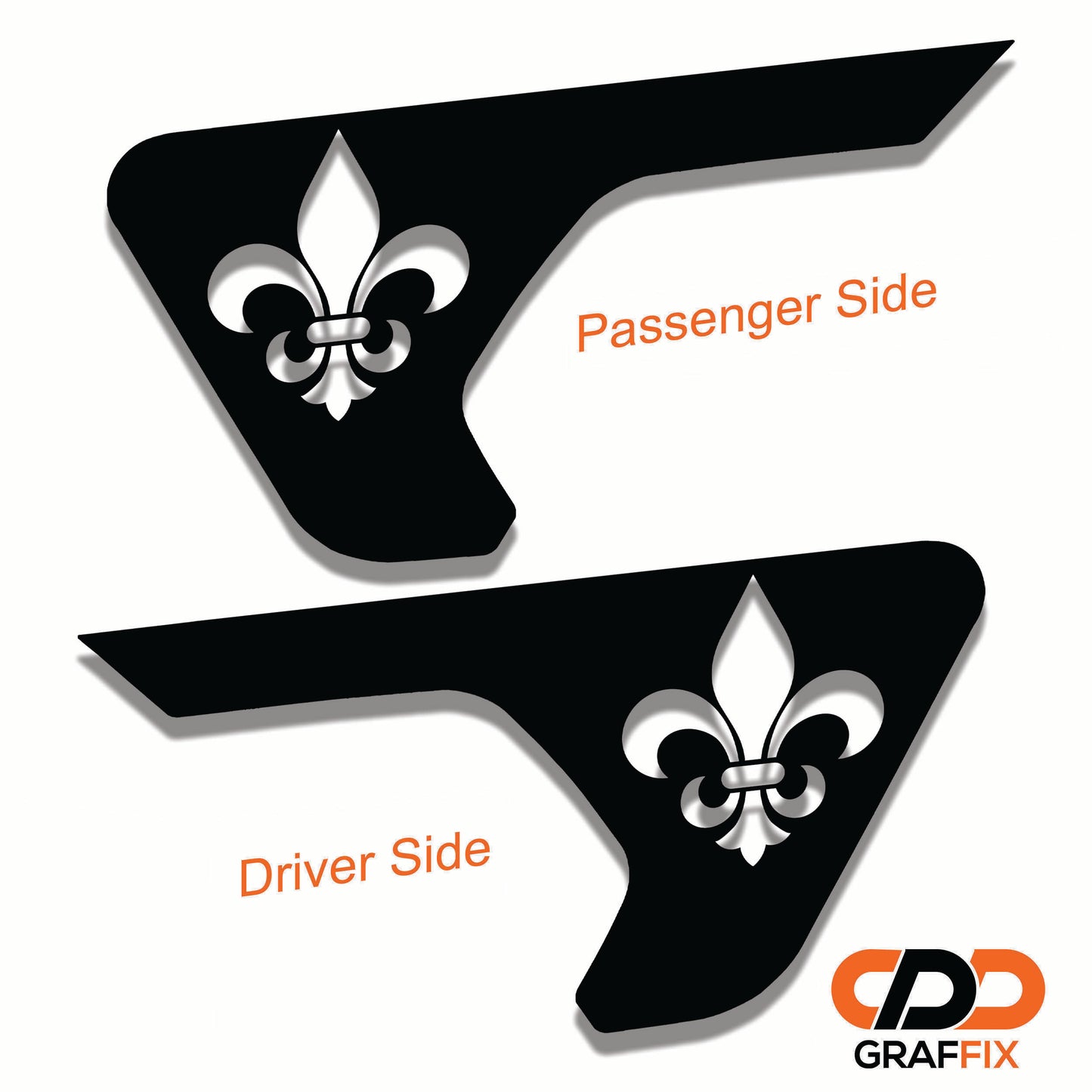 Fleur De Lis Decal Fender Vent Vinyl Decal - Fits Jeep Wrangler JL/Jeep Gladiator JT 2018+