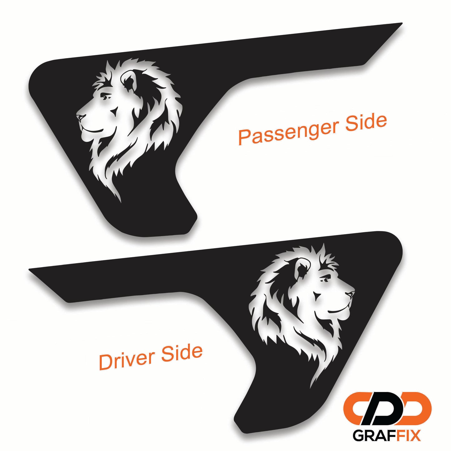 Leo the Lion Head Fender Vent Vinyl Decal - Fits Jeep Wrangler JL/Jeep Gladiator JT 2018+