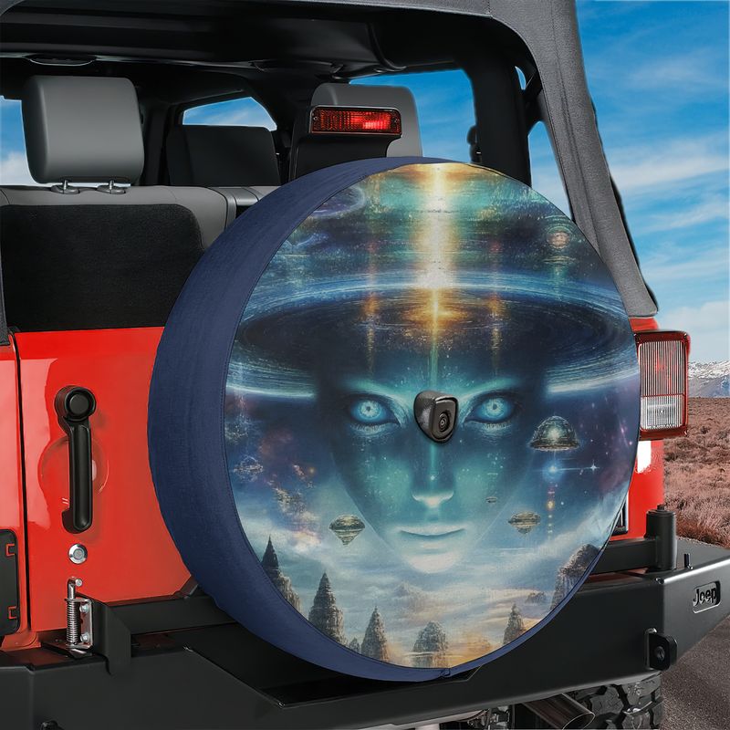 Alien Enlightenment Spare Tire Cover With Backup Camera Hole