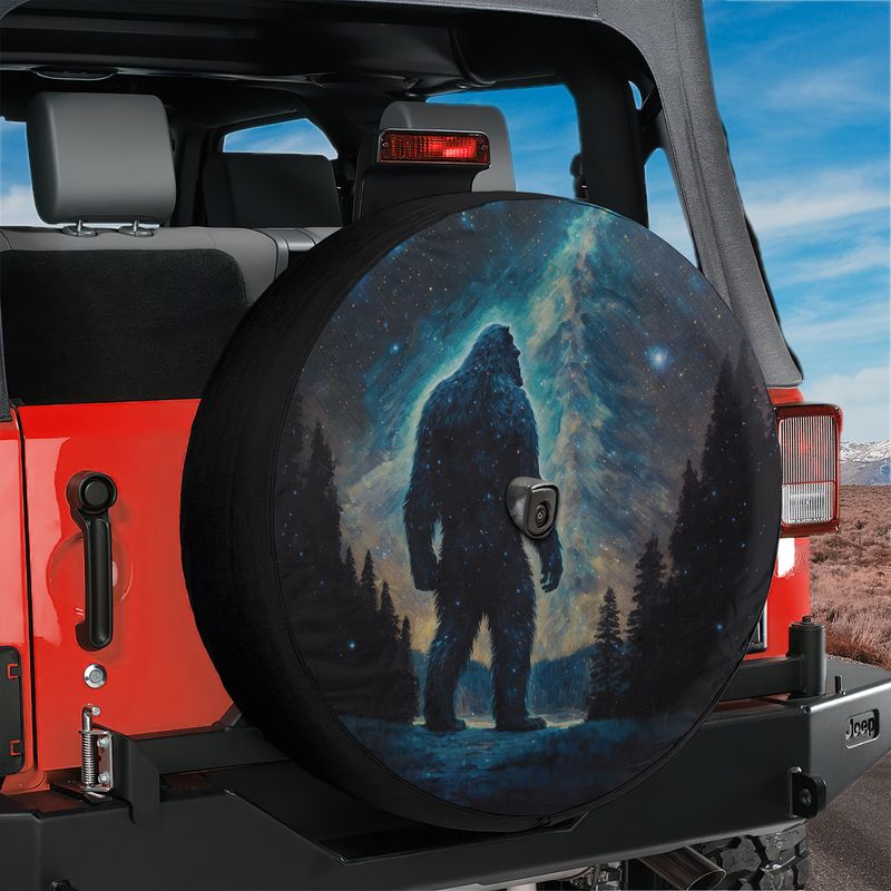 Celestial Yeti Chronicles Spare Tire Cover With Backup Camera Hole