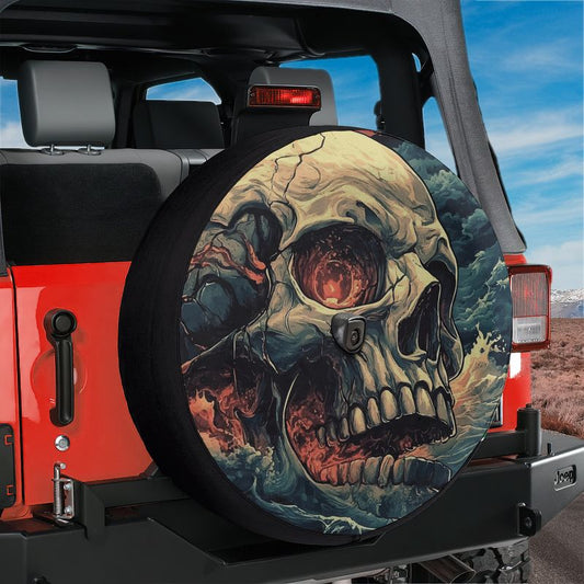 Wave of Damnation Spare Tire Cover With Backup Camera Hole