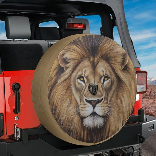 Lion of Judah Spare Tire Cover With Backup Camera Hole