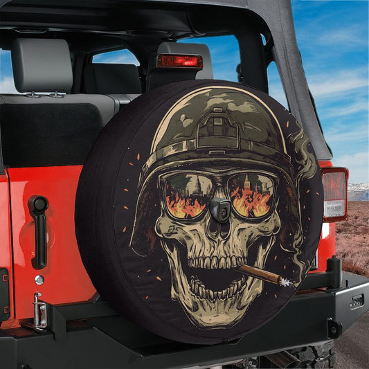 Burning Reflections Spare Tire Cover With Backup Camera Hole