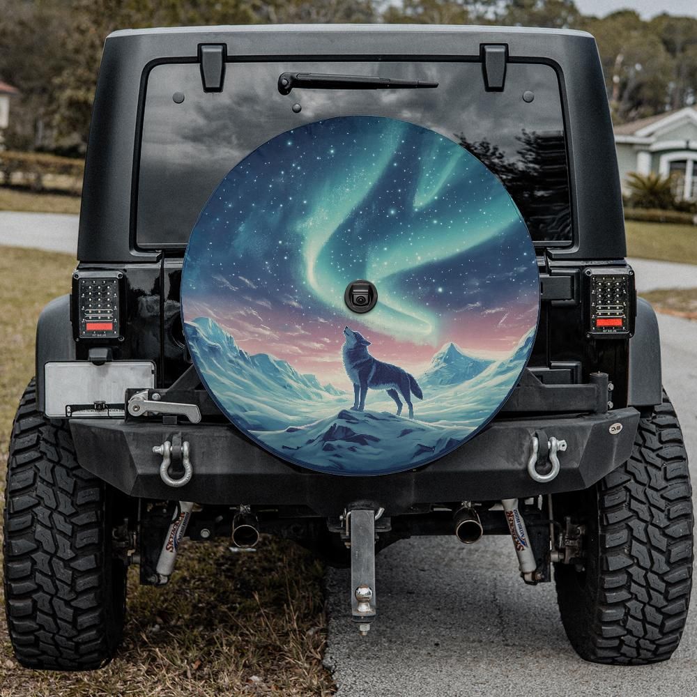 Aurora Wolf Spare Tire Cover With Backup Camera Hole