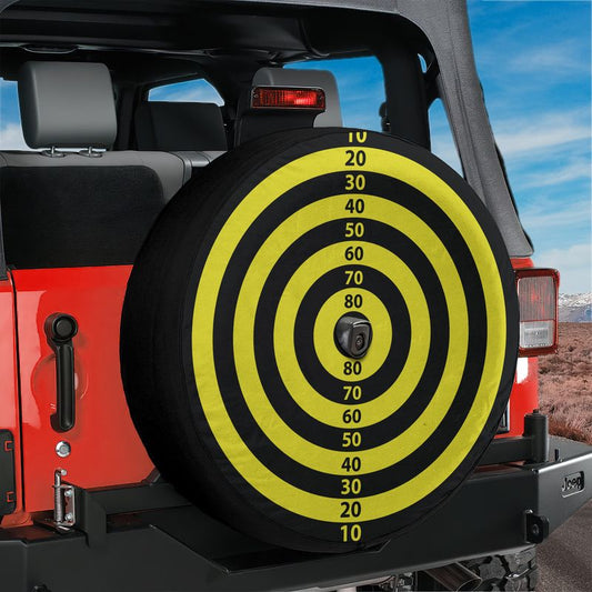 Magnetic Dart Board Spare Tire Cover With Backup Camera Hole