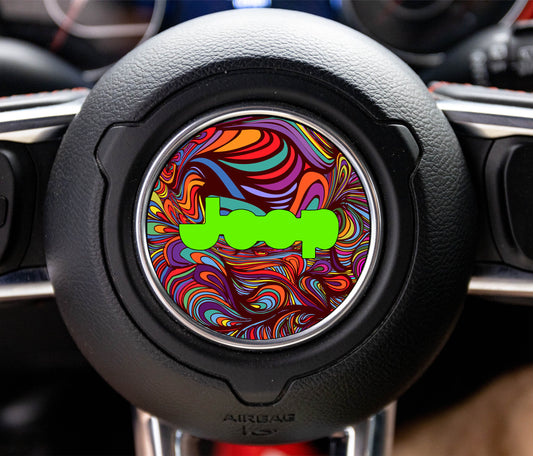 Abstract Pattern Print Steering Wheel Decal Overlay