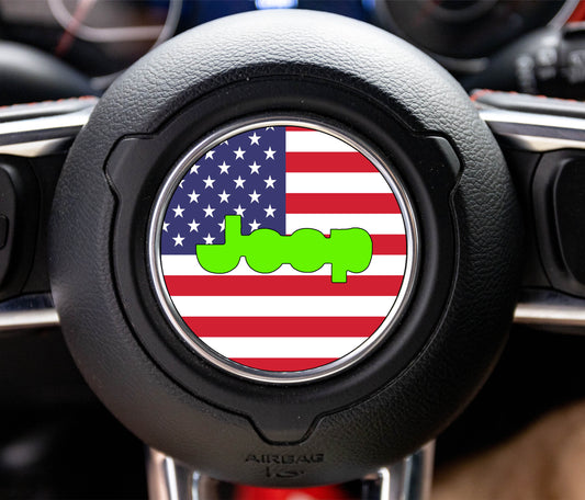 American Flag Steering Wheel Decal Overlay