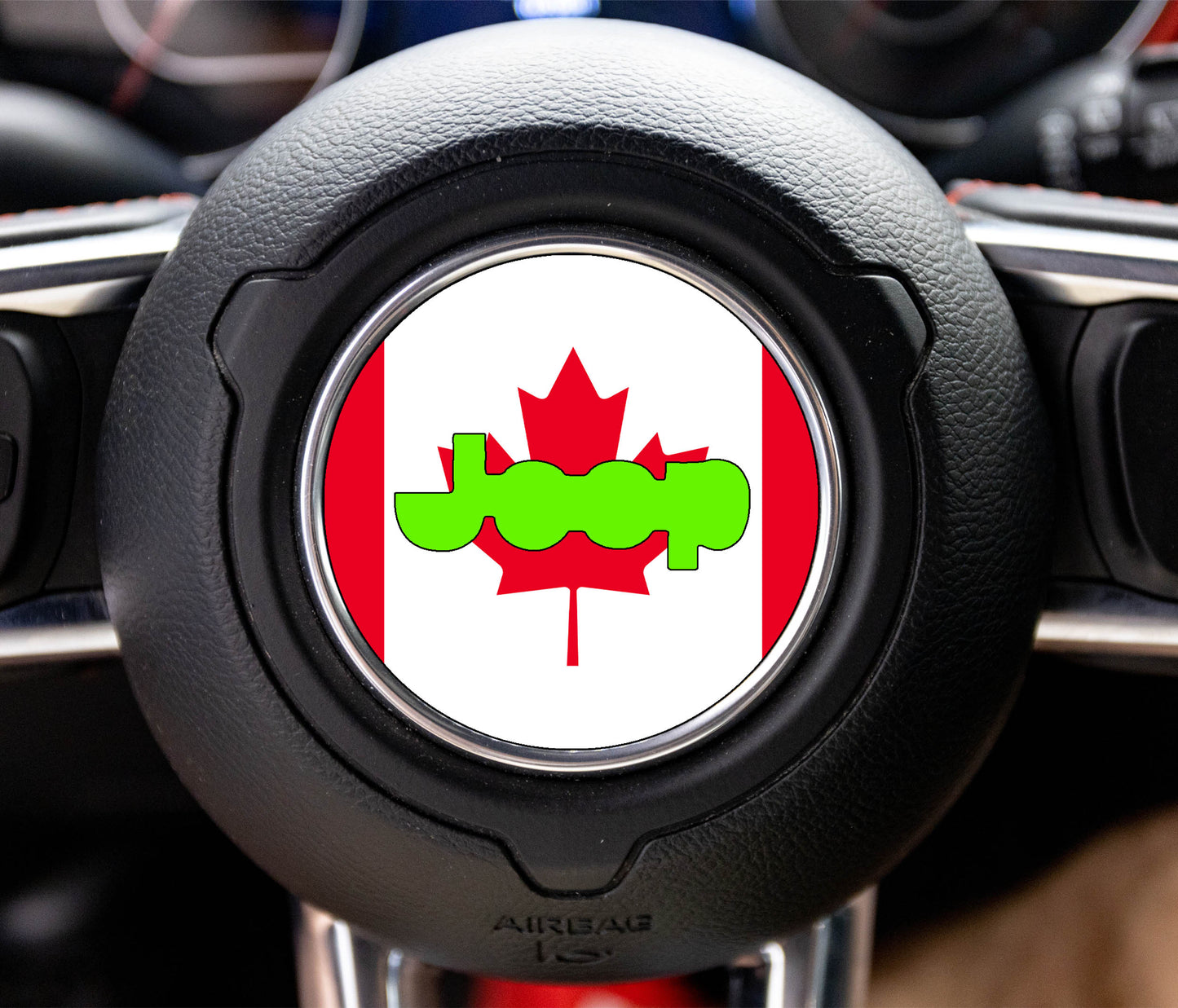 Canadian Flag Steering Wheel Decal Overlay