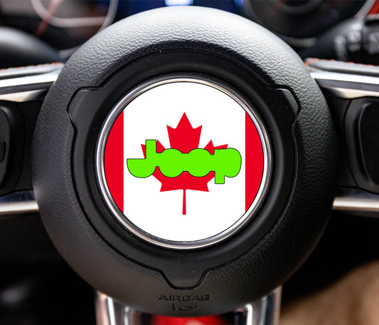 Canadian Flag Steering Wheel Decal Overlay