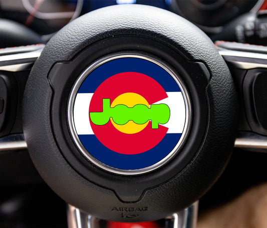 Colorado Flag Steering Wheel Decal Overlay
