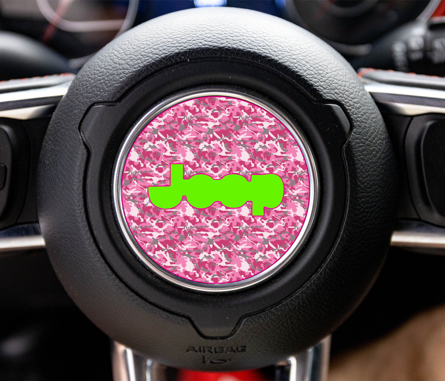 Pink Camouflage Steering Wheel Decal Overlay