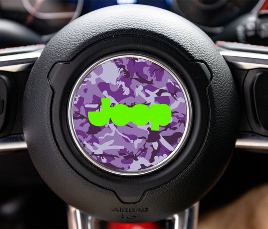 Purple Camouflage Steering Wheel Decal Overlay