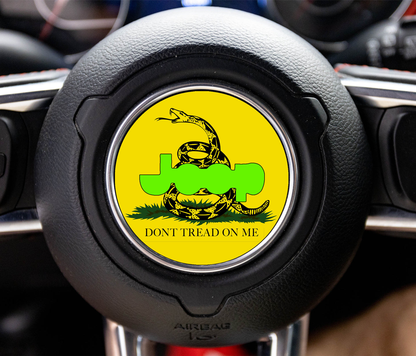 Don't Tread On Me Steering Wheel Decal Overlay