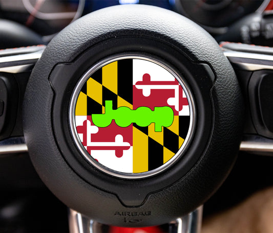 Maryland Flag Steering Wheel Decal Overlay