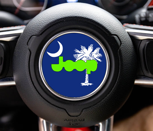 South Carolina Flag Steering Wheel Decal Overlay