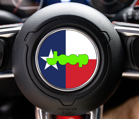 Texas Flag Steering Wheel Decal Overlay
