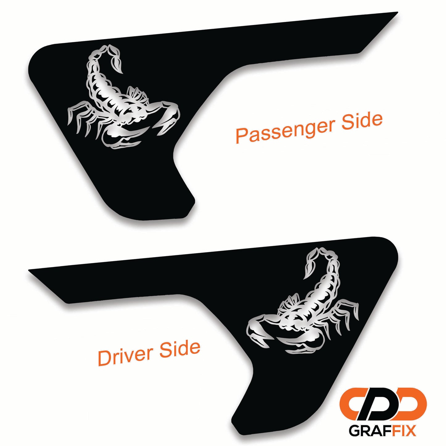 Scorpion Fender Vent Vinyl Transfer Decal - Fits Jeep Wrangler JL/Jeep Gladiator JT 2018+