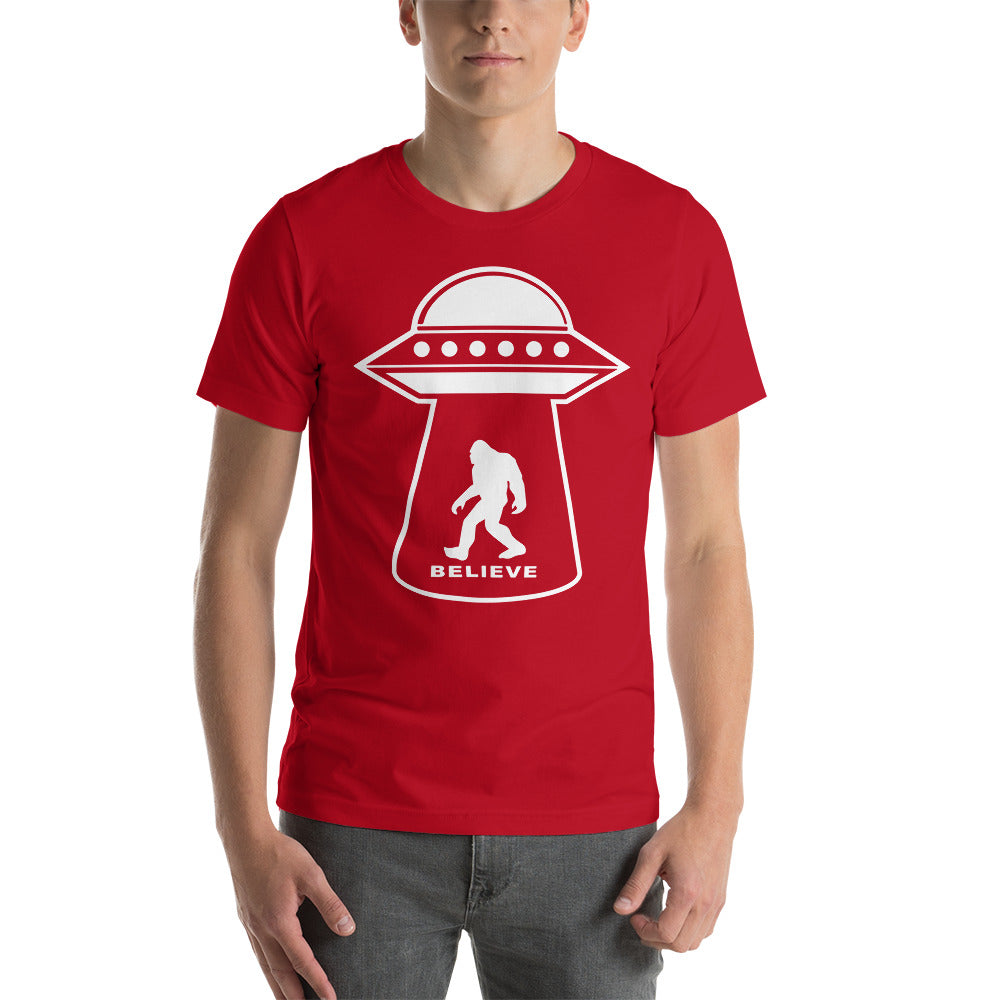 Believe UFO Bigfoot Short-Sleeve Unisex T-Shirt